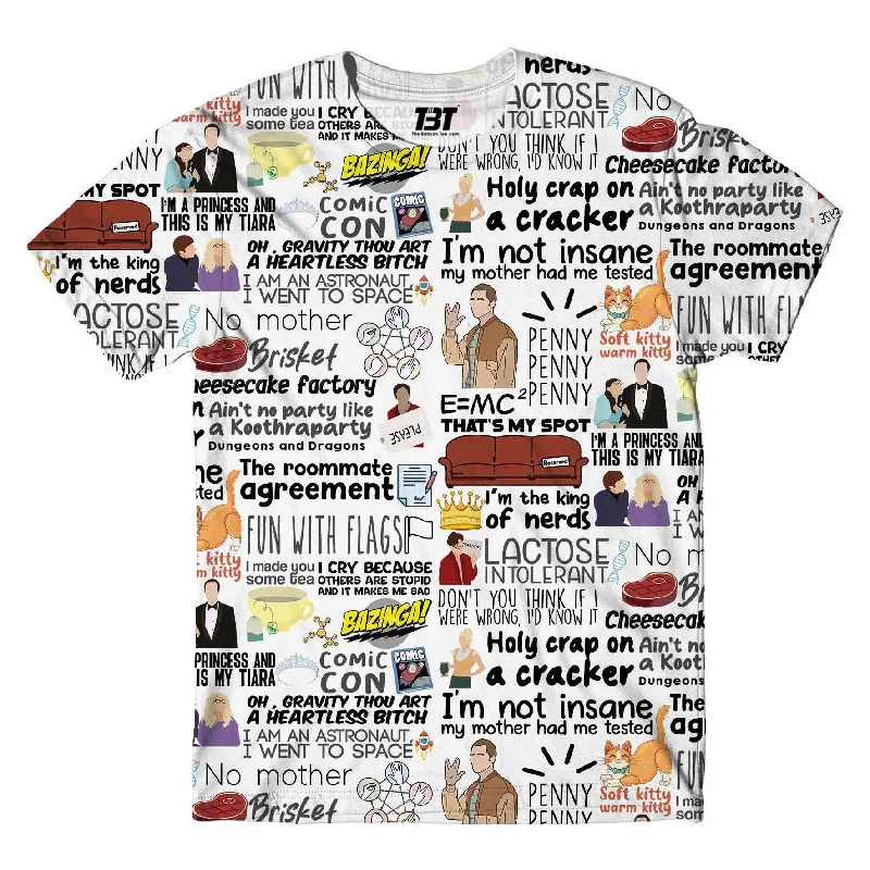 khaki festival t-shirts stylish -The Big Bang Theory AOP T-shirt