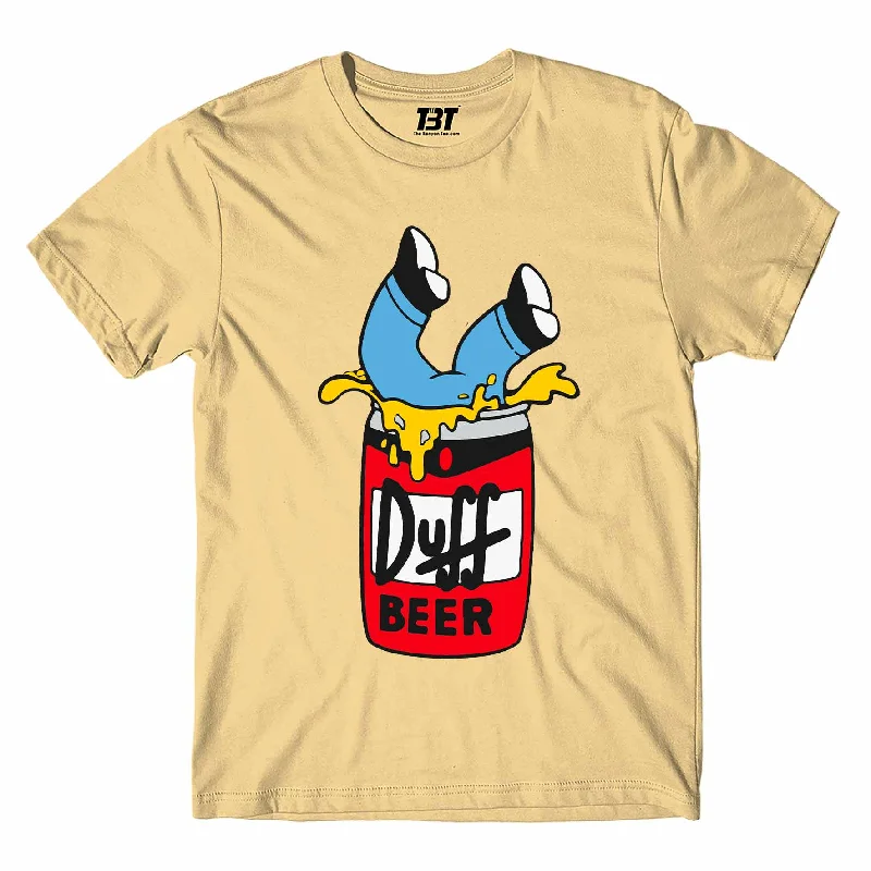 sage green long sleeve t-shirts cozy -The Simpsons T shirt - Duff Beer