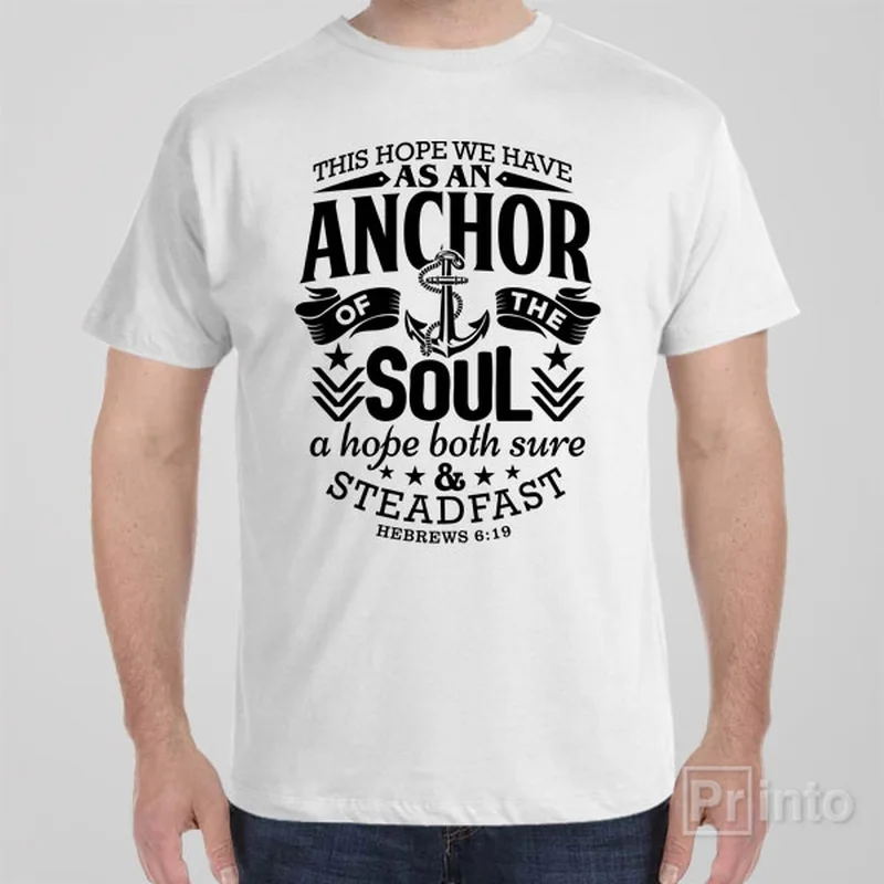 maroon performance t-shirts for running -This hope we have as an anchor - T-shirt