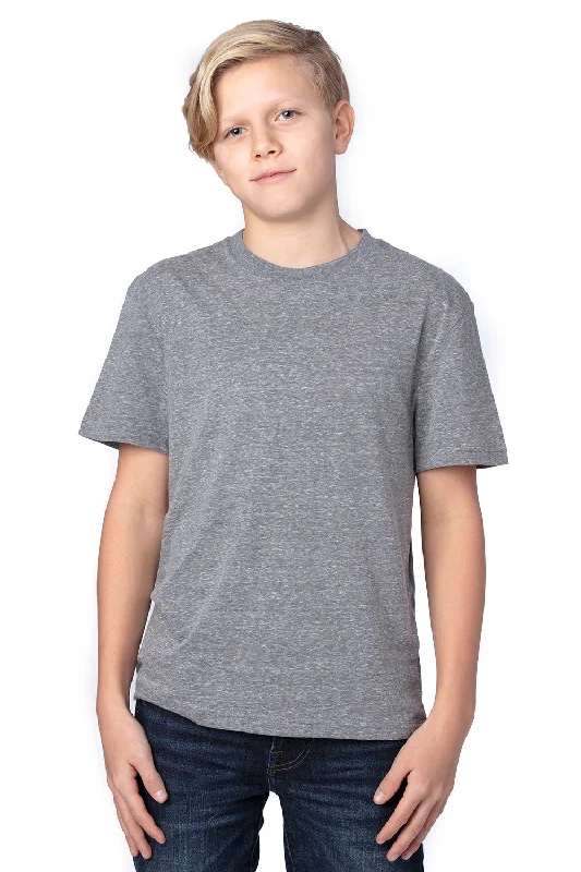 lilac boho vibe t-shirts trendy -Threadfast Apparel Youth Short Sleeve Crewneck T-Shirt - Grey