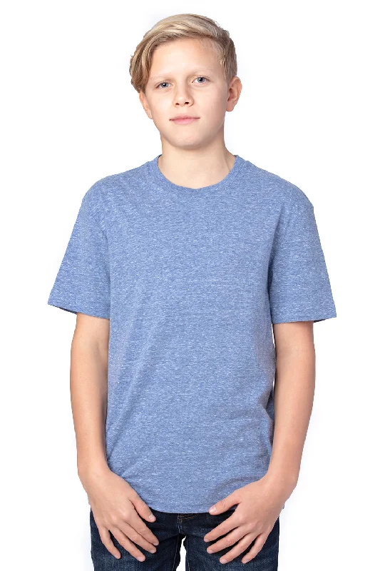 peach lightweight t-shirts summer -Threadfast Apparel Youth Short Sleeve Crewneck T-Shirt - Navy Blue