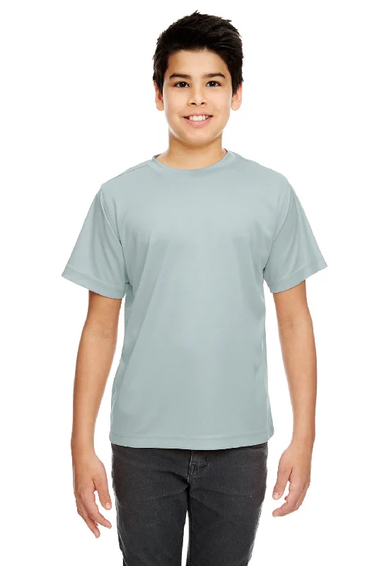 lilac eco cotton t-shirts green -UltraClub Youth Cool & Dry Performance Moisture Wicking Short Sleeve Crewneck T-Shirt - Grey