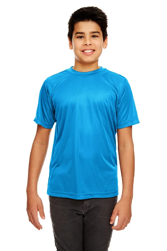 sage green tie-front t-shirts cute -UltraClub Youth Cool & Dry Performance Moisture Wicking Short Sleeve Crewneck T-Shirt - Sapphire Blue