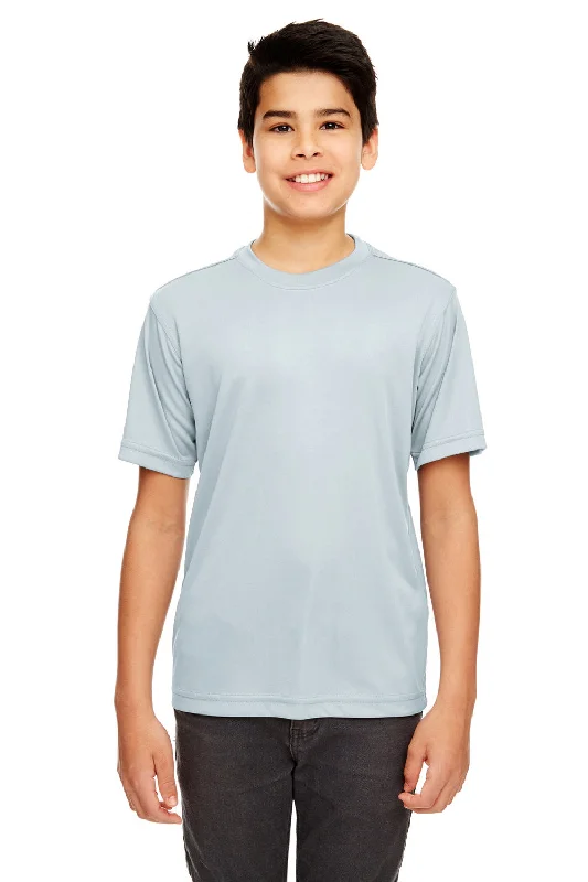 lilac cropped t-shirts chic -UltraClub Youth Cool & Dry Performance Moisture Wicking Short Sleeve Crewneck T-Shirt - Grey