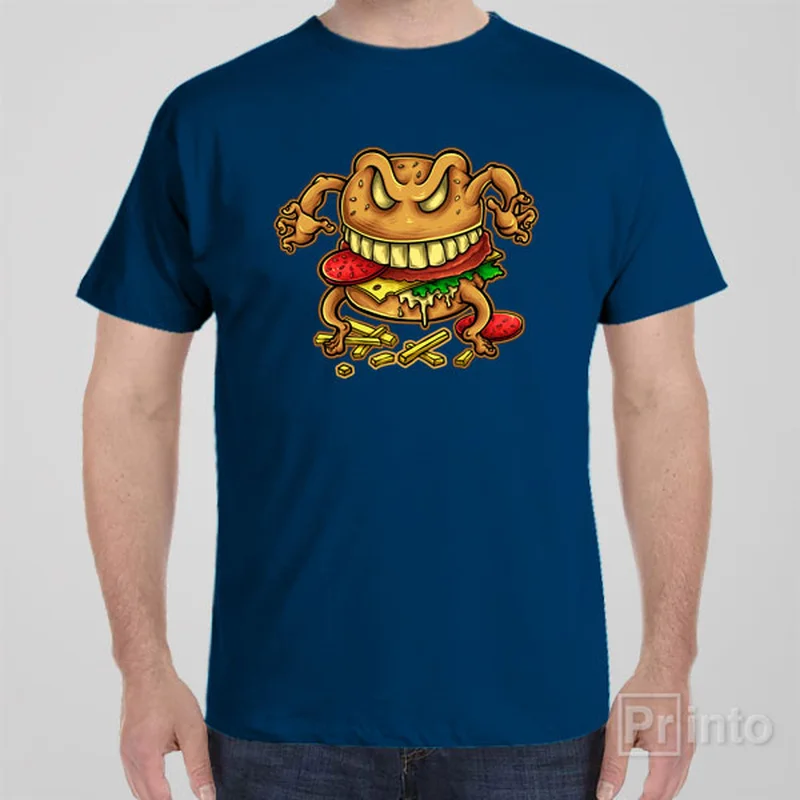 navy blue pocket t-shirts versatile -Zombie burger - T-shirt