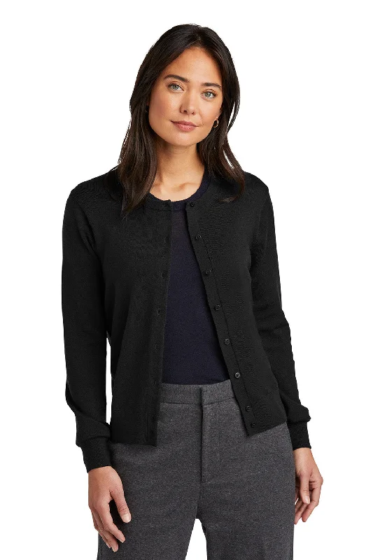 cardigan linen blend -Brooks Brothers Womens Merino Long Sleeve Button Front Cardigan Sweater - Deep Black - COMING SOON