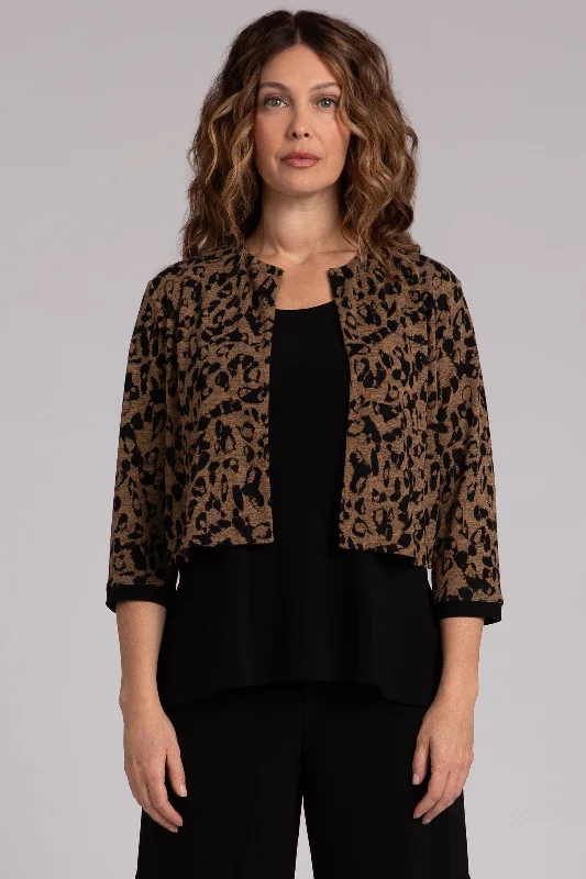 cardigan flowy pattern -Animal Sweater Classic Bolero Cardigan | Animal Camel