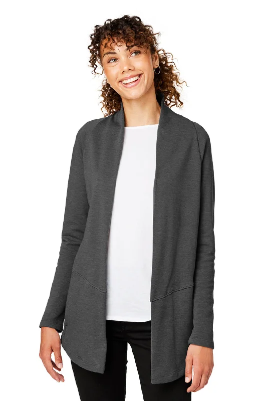 cardigan plush weave -Devon & Jones Womens New Classics Charleston Cardigan Sweater - Black Melange