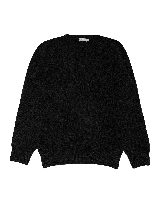 pullover sweater cozy white -Lost & Found Wool Cashmere Sweater Italian Black