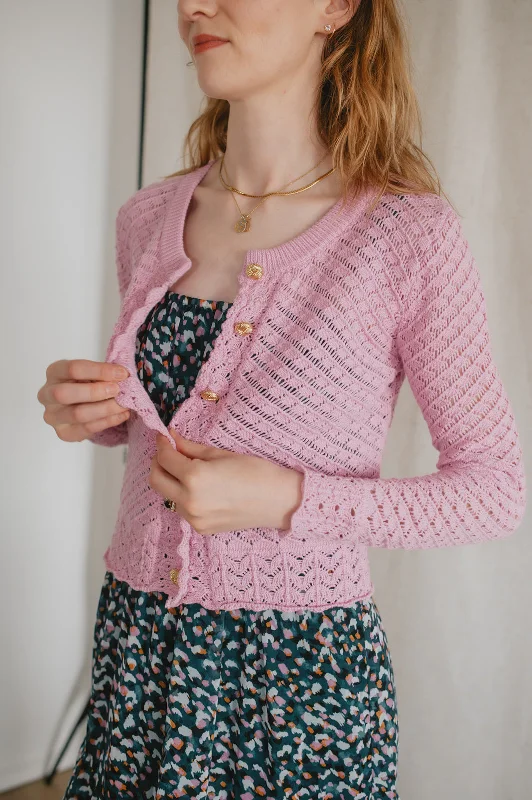 cardigan sleek fit -The Novella Cardigan by Heartloom - Peony