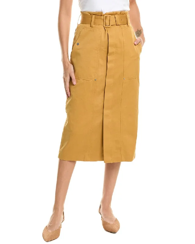 olive skater skirts casual -A.L.C. Maia Midi Skirt