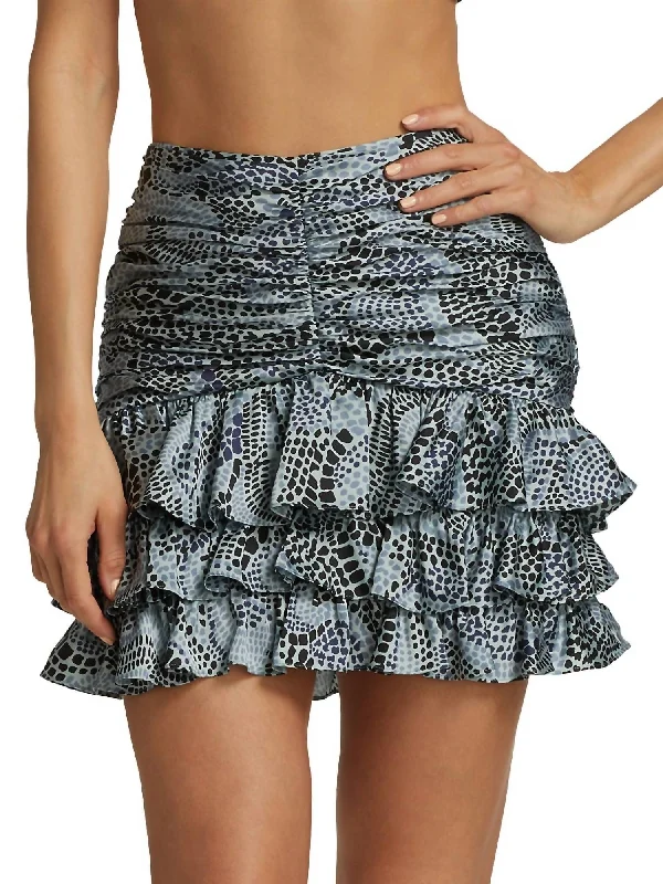 olive high waisted skirts stylish -Alisha Skirt In Rain Cloud Multi