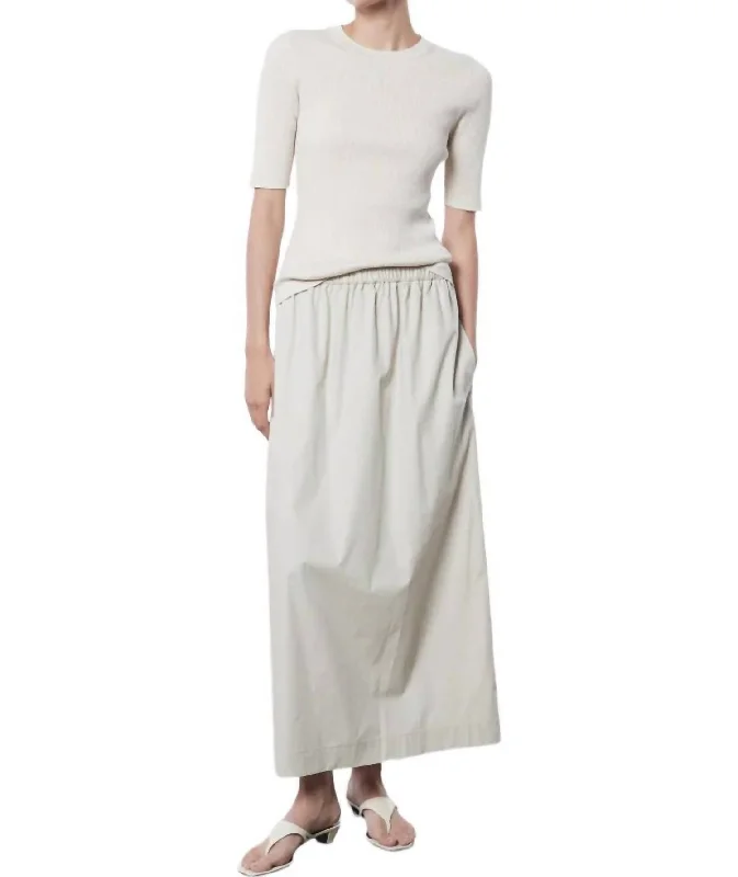 indigo utility skirts versatile -Cotton Resort Skirt In Clay