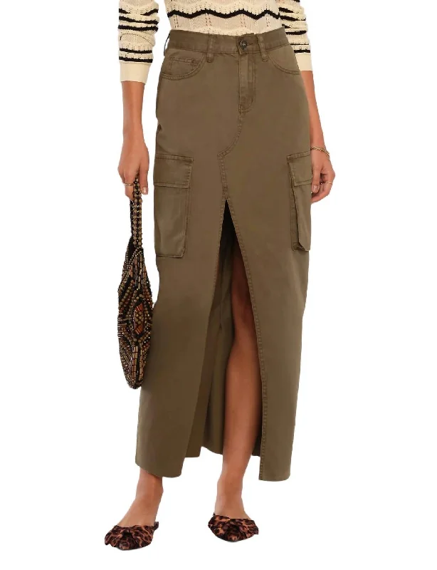 heather grey cargo skirts chic -Davis Skirt In Army