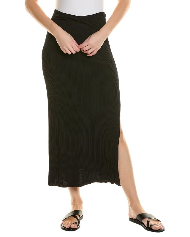 khaki tiered skirts boho -Devon Windsor Kade Midi Skirt