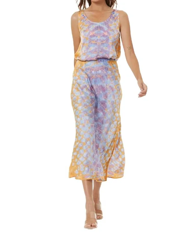 indigo flared skirts chic -Felicity Skirt In Kumquat