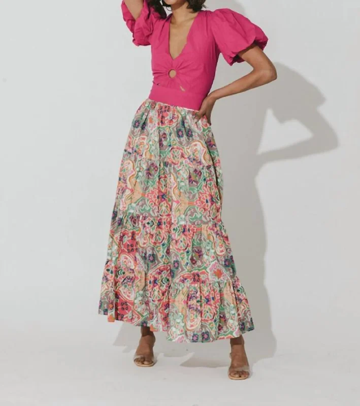 peach cargo skirts vibrant -Jacinta Maxi Skirt In Panama