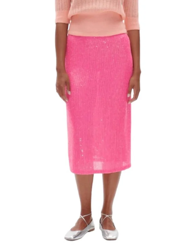 khaki asymmetrical skirts modern -Jolette Skirt In Pink