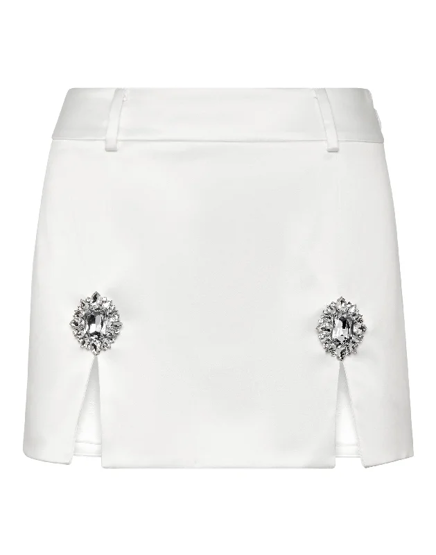 indigo utility skirts versatile -Mini Skirt