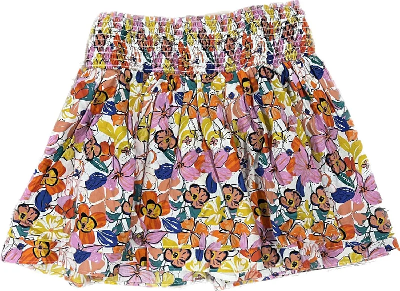 peach skater skirts casual -Pocket Of Daisies Skirt In Multi