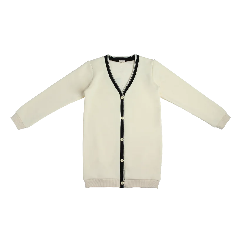 cardigan plush purple -Crew Kids White Caio Cardigan