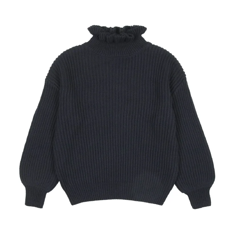 cardigan refined black -Kin + Kin Navy Sweater Top (K111)