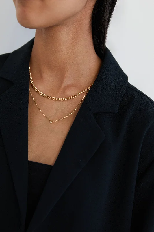 cardigan tonal olive -LAYERED CHAIN NECKLACE