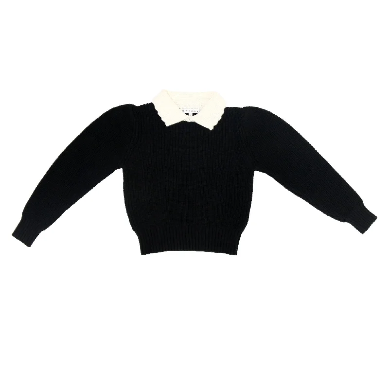 cardigan cozy black -Little Parni Black Sweater (K454)