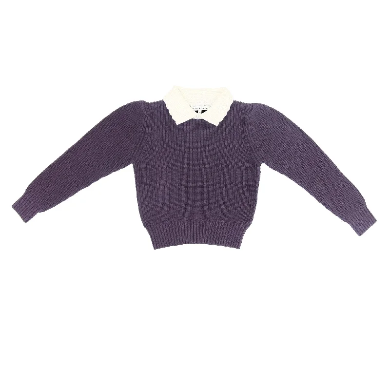 cardigan tonal blend -Little Parni Plum Sweater