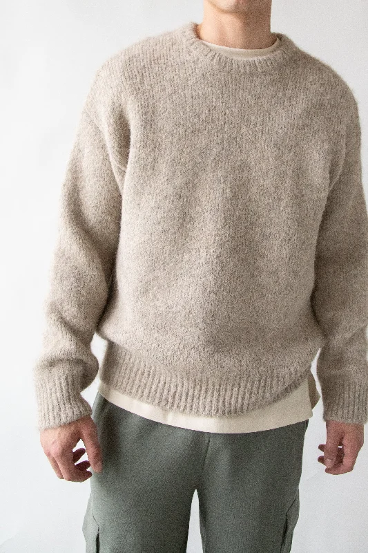 cardigan warm stack -CREWNECK SWEATER