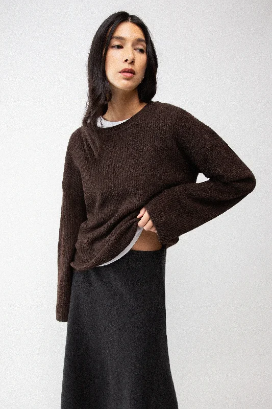 cardigan luxe pattern -OVERSIZED CREWNECK SWEATER