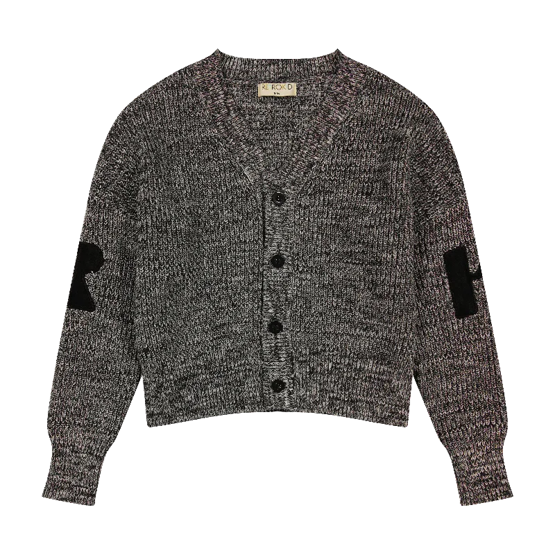 cardigan flowy fabric -Retrokid Black/Cream Nora Knit Cardigan