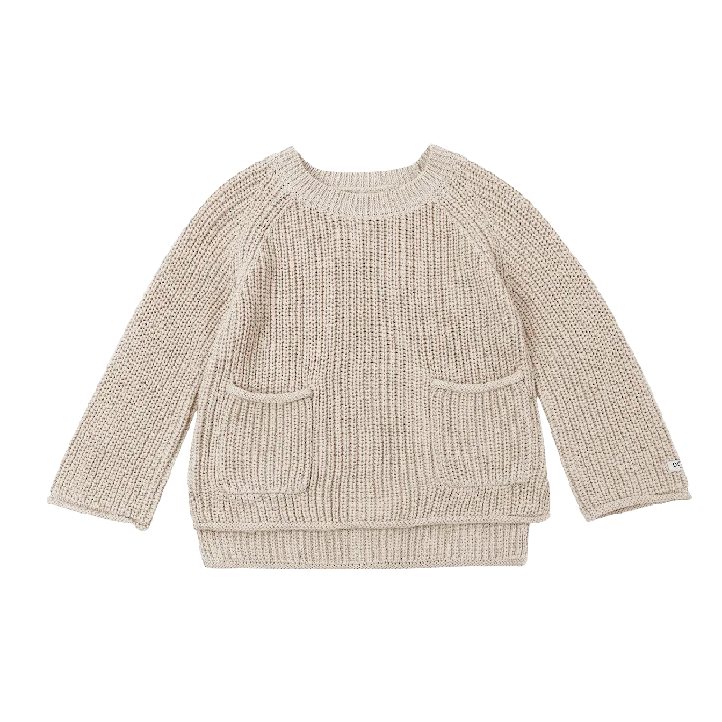 cardigan mist grey -Qtella Sweater | Soft Sand