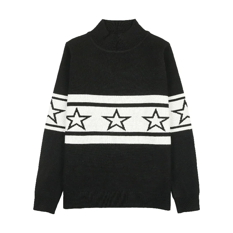 cardigan vivid white -Urban Edge Black Ski Knit