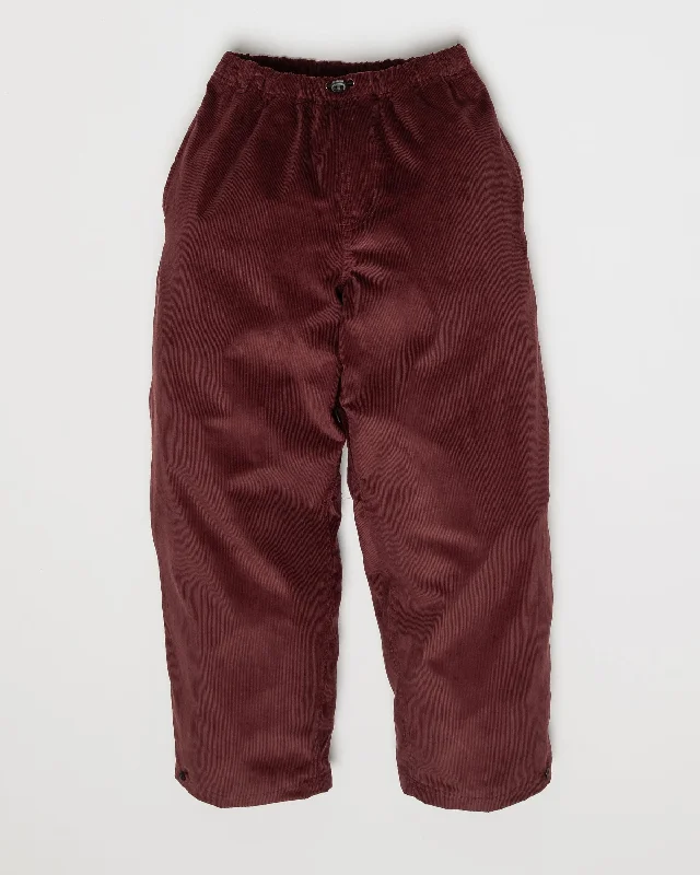 lilac faux leather pants edgy -Corduroy Zama Pants - Berry