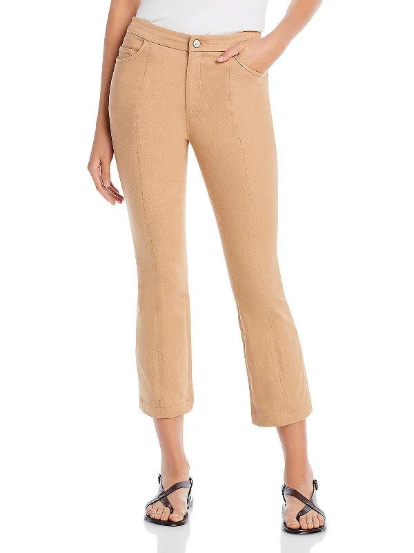 peach wide leg pants elegant -Dennis Womens Denim Seamed Ankle Pants